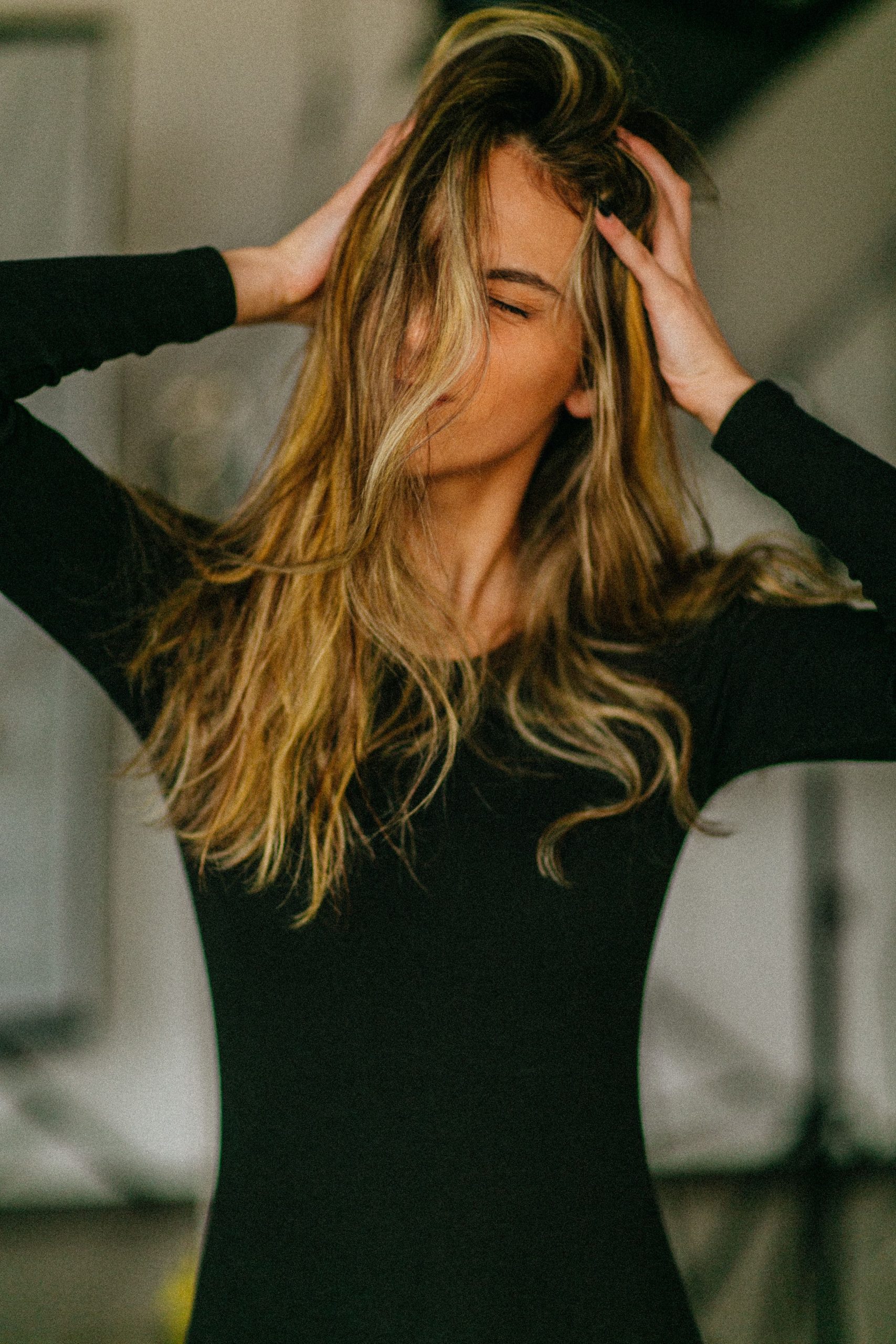 Woman with long healthy hair