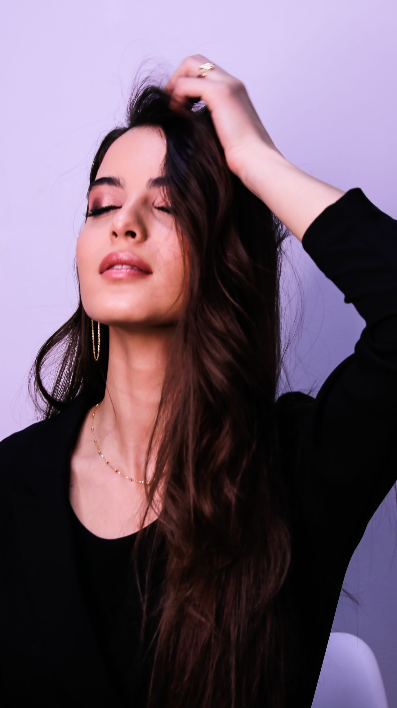 Woman with long healthy hair